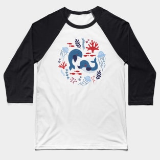 Whale Dance Baseball T-Shirt